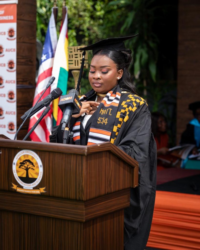 AUCB Celebrates Regina Antwiwaa Mensah: Valedictorian & Overall Best Graduating Student, Class of 2025